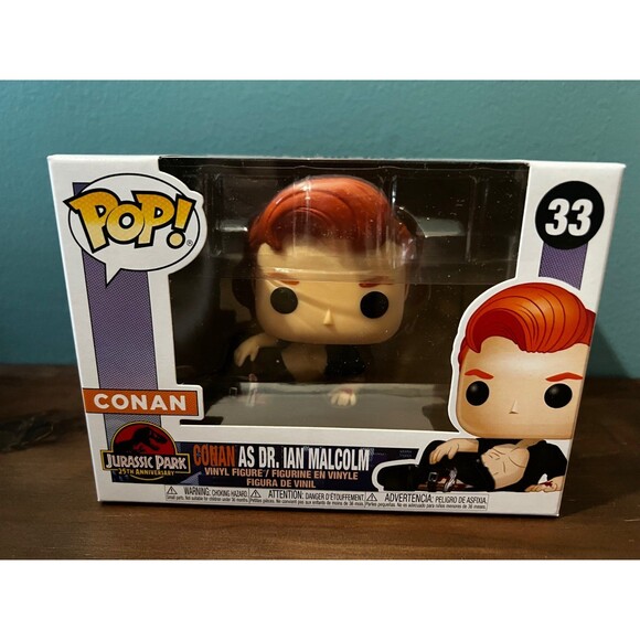 Conan O'Brien as Dr Ian Malcolm Exclusive Funko Pop 33 SDCC Con‎ Jurassic Park - Picture 8 of 11